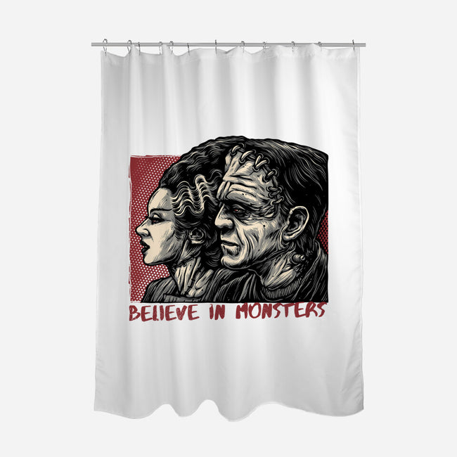 Believe In Monsters-None-Polyester-Shower Curtain-glitchygorilla