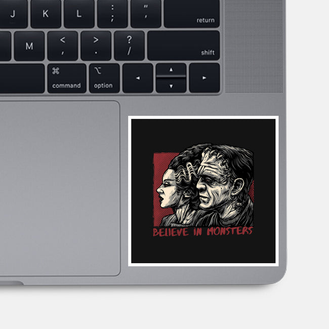 Believe In Monsters-None-Glossy-Sticker-glitchygorilla