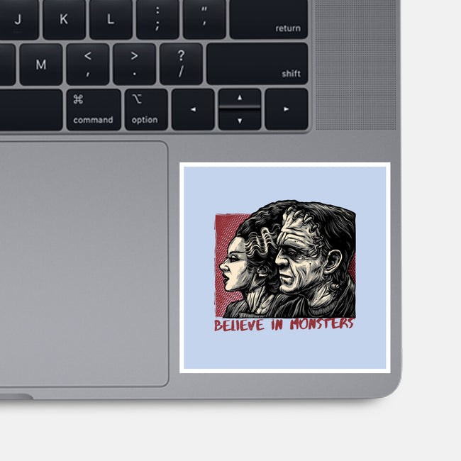 Believe In Monsters-None-Glossy-Sticker-glitchygorilla