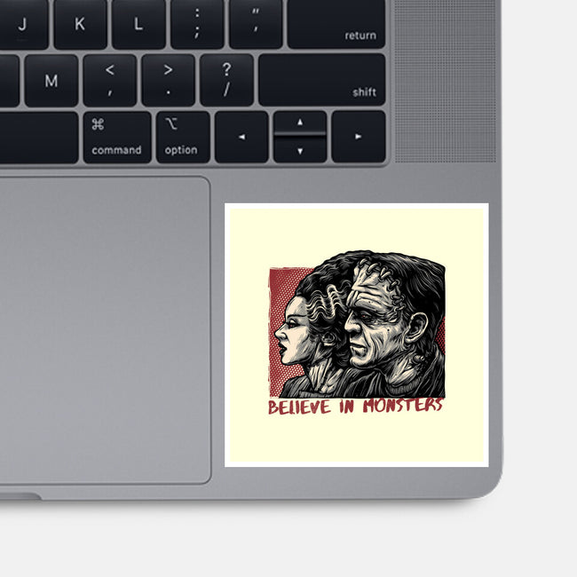 Believe In Monsters-None-Glossy-Sticker-glitchygorilla