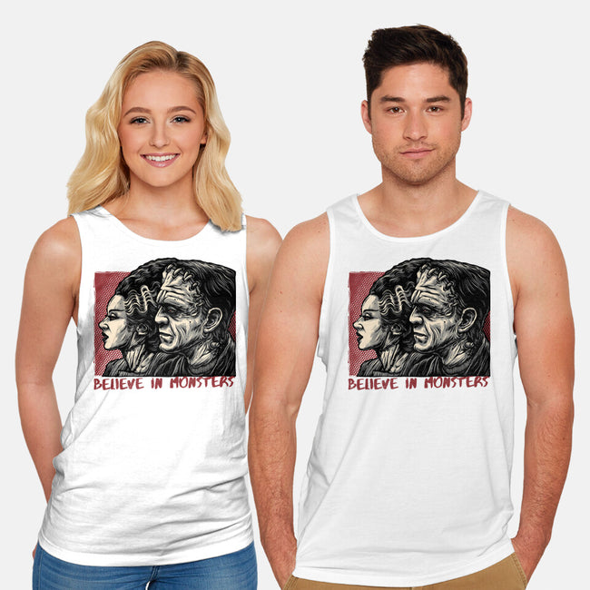 Believe In Monsters-Unisex-Basic-Tank-glitchygorilla