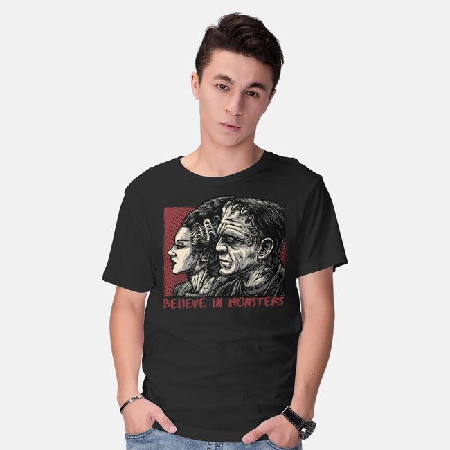 Believe In Monsters-Mens-Basic-Tee-glitchygorilla