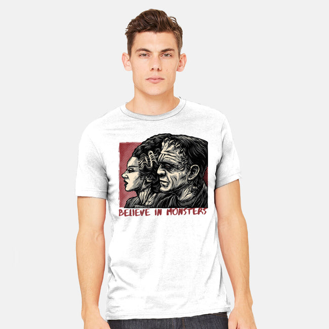 Believe In Monsters-Mens-Heavyweight-Tee-glitchygorilla