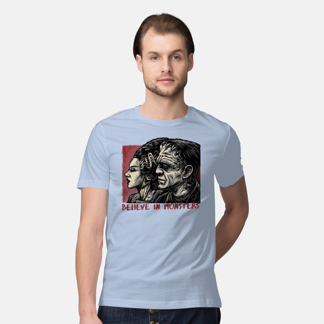 Believe In Monsters-Mens-Premium-Tee-glitchygorilla