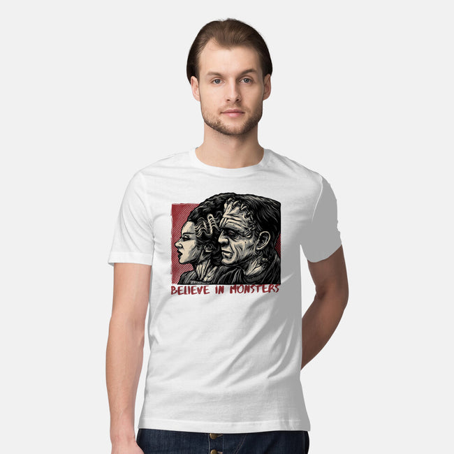 Believe In Monsters-Mens-Premium-Tee-glitchygorilla