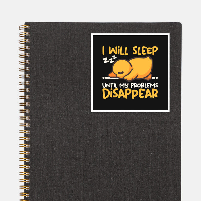 Sleeping Duck With Problems-None-Glossy-Sticker-NemiMakeit