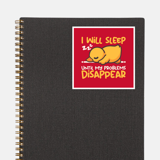 Sleeping Duck With Problems-None-Glossy-Sticker-NemiMakeit