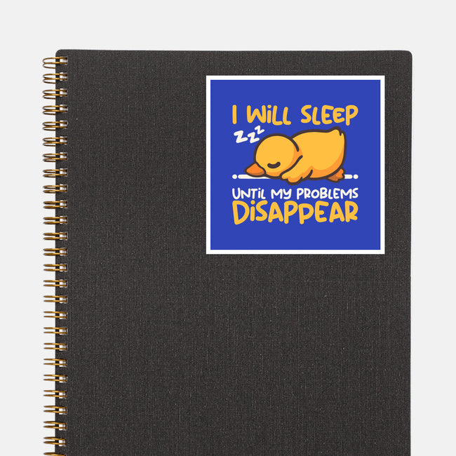 Sleeping Duck With Problems-None-Glossy-Sticker-NemiMakeit