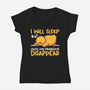 Sleeping Duck With Problems-Womens-V-Neck-Tee-NemiMakeit