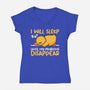Sleeping Duck With Problems-Womens-V-Neck-Tee-NemiMakeit