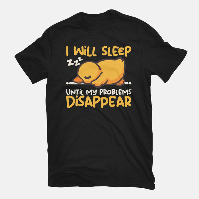Sleeping Duck With Problems-Womens-Fitted-Tee-NemiMakeit