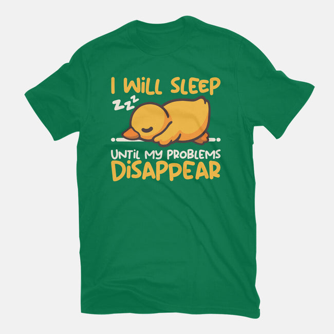 Sleeping Duck With Problems-Womens-Fitted-Tee-NemiMakeit