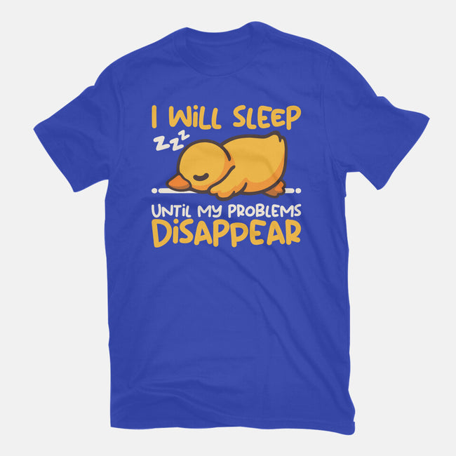 Sleeping Duck With Problems-Womens-Fitted-Tee-NemiMakeit