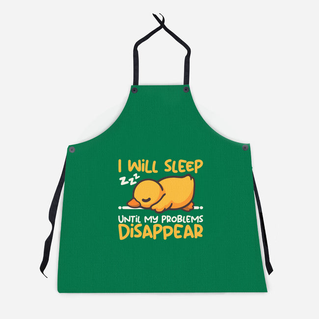 Sleeping Duck With Problems-Unisex-Kitchen-Apron-NemiMakeit