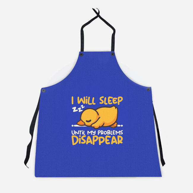 Sleeping Duck With Problems-Unisex-Kitchen-Apron-NemiMakeit