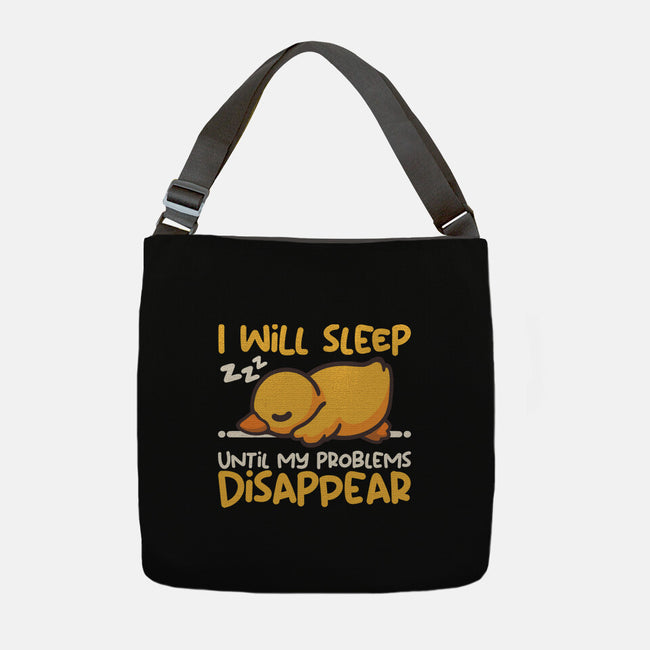 Sleeping Duck With Problems-None-Adjustable Tote-Bag-NemiMakeit