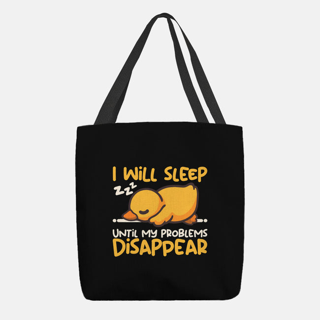 Sleeping Duck With Problems-None-Basic Tote-Bag-NemiMakeit