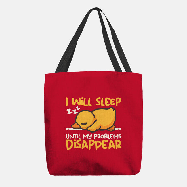 Sleeping Duck With Problems-None-Basic Tote-Bag-NemiMakeit