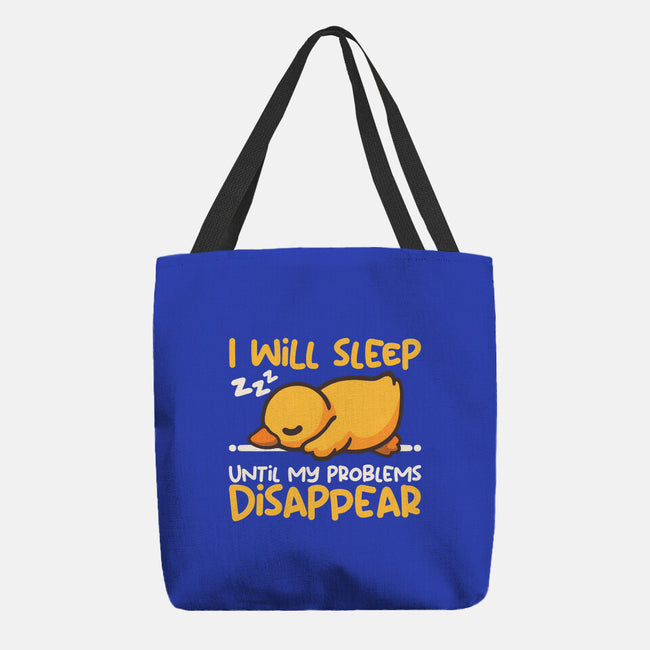 Sleeping Duck With Problems-None-Basic Tote-Bag-NemiMakeit