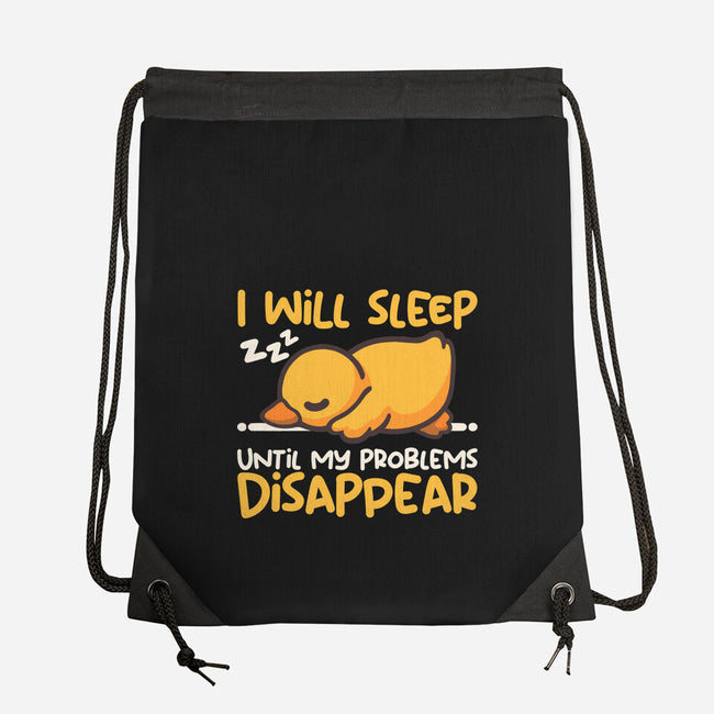 Sleeping Duck With Problems-None-Drawstring-Bag-NemiMakeit