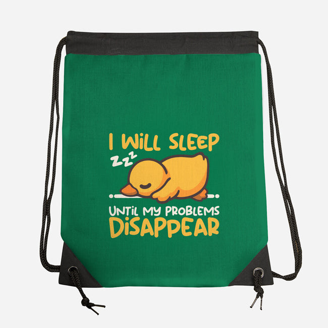 Sleeping Duck With Problems-None-Drawstring-Bag-NemiMakeit