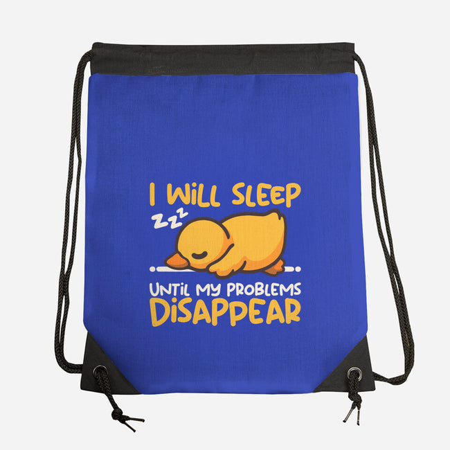 Sleeping Duck With Problems-None-Drawstring-Bag-NemiMakeit