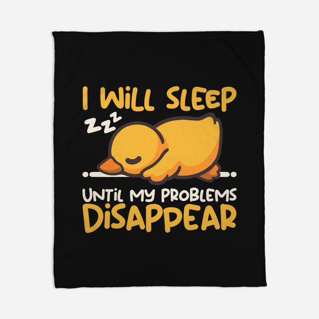 Sleeping Duck With Problems-None-Fleece-Blanket-NemiMakeit