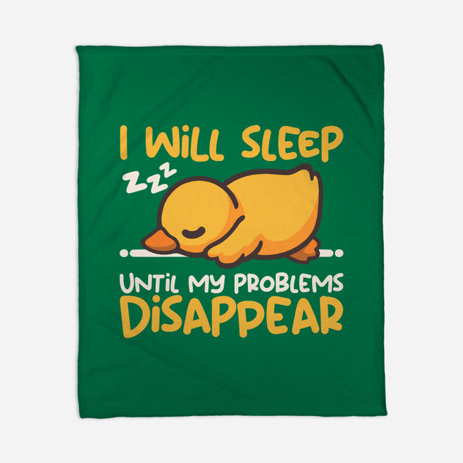 Sleeping Duck With Problems-None-Fleece-Blanket-NemiMakeit