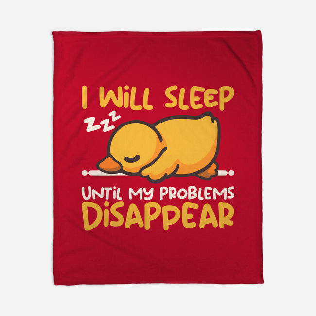 Sleeping Duck With Problems-None-Fleece-Blanket-NemiMakeit