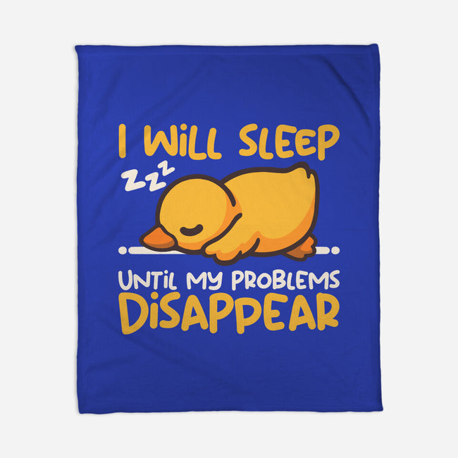 Sleeping Duck With Problems-None-Fleece-Blanket-NemiMakeit