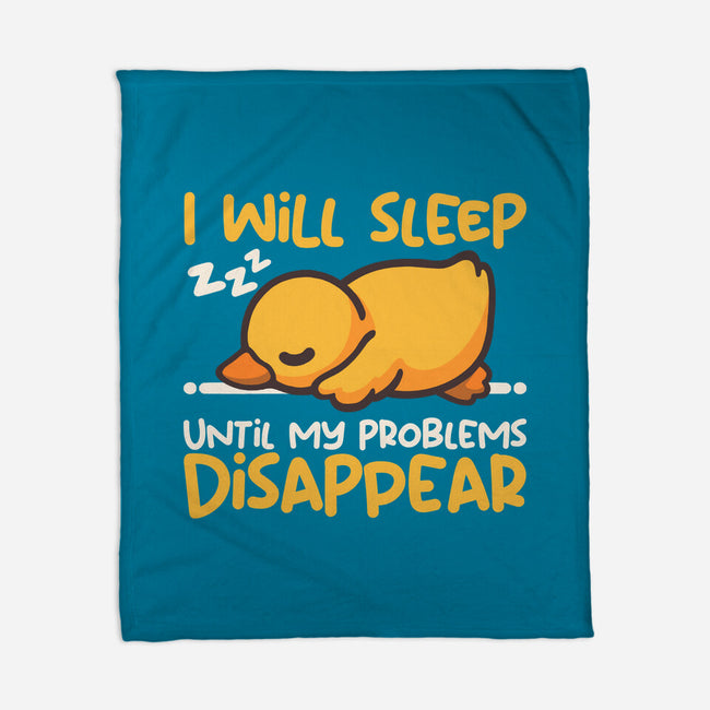 Sleeping Duck With Problems-None-Fleece-Blanket-NemiMakeit