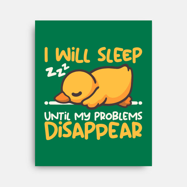 Sleeping Duck With Problems-None-Stretched-Canvas-NemiMakeit