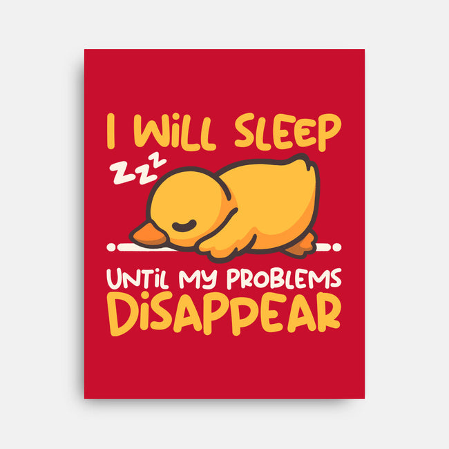 Sleeping Duck With Problems-None-Stretched-Canvas-NemiMakeit