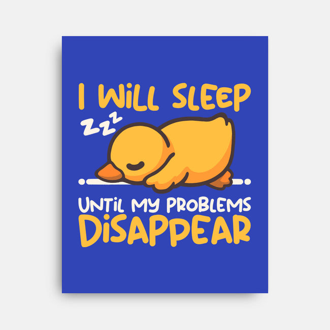 Sleeping Duck With Problems-None-Stretched-Canvas-NemiMakeit