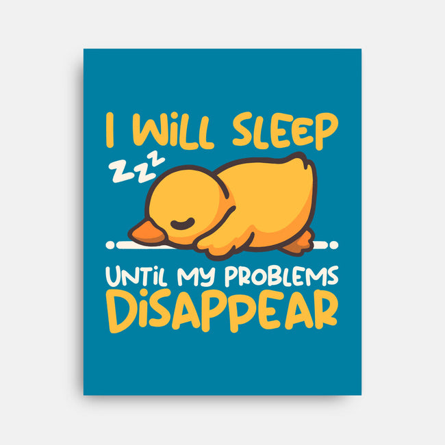 Sleeping Duck With Problems-None-Stretched-Canvas-NemiMakeit