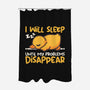 Sleeping Duck With Problems-None-Polyester-Shower Curtain-NemiMakeit