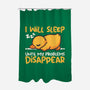 Sleeping Duck With Problems-None-Polyester-Shower Curtain-NemiMakeit