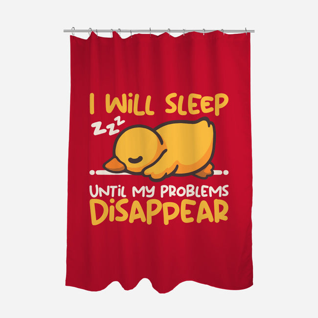 Sleeping Duck With Problems-None-Polyester-Shower Curtain-NemiMakeit