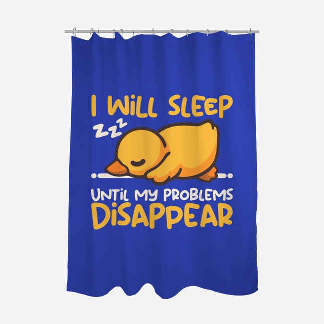Sleeping Duck With Problems-None-Polyester-Shower Curtain-NemiMakeit