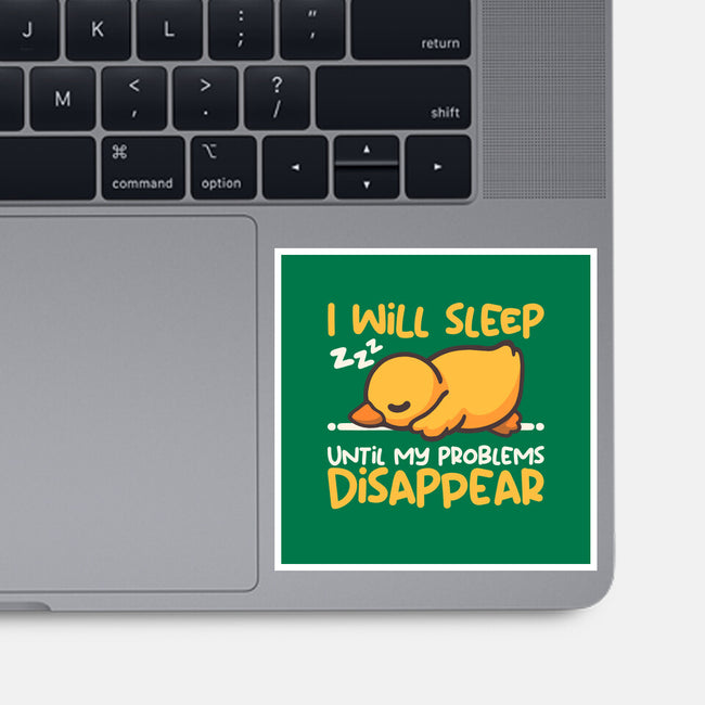 Sleeping Duck With Problems-None-Glossy-Sticker-NemiMakeit