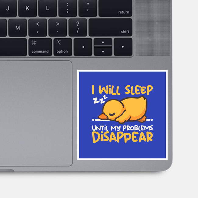 Sleeping Duck With Problems-None-Glossy-Sticker-NemiMakeit