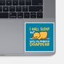 Sleeping Duck With Problems-None-Glossy-Sticker-NemiMakeit