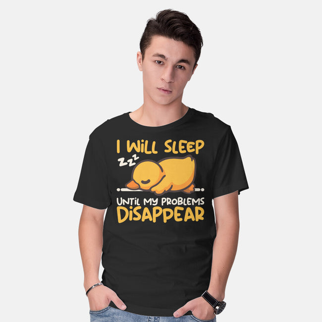 Sleeping Duck With Problems-Mens-Basic-Tee-NemiMakeit