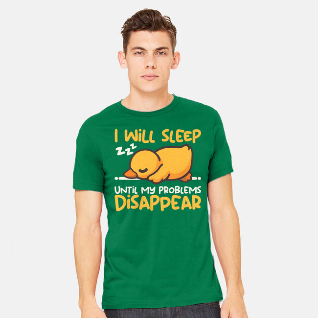 Sleeping Duck With Problems-Mens-Heavyweight-Tee-NemiMakeit
