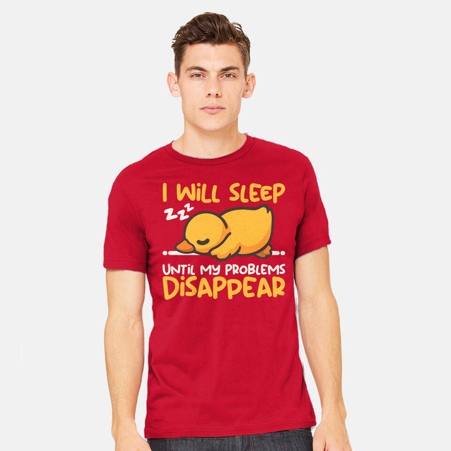 Sleeping Duck With Problems-Mens-Heavyweight-Tee-NemiMakeit