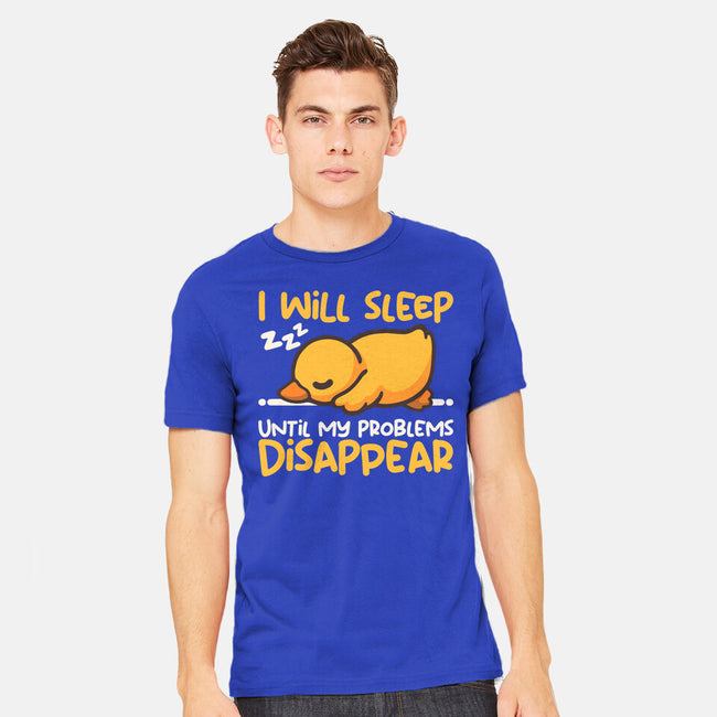 Sleeping Duck With Problems-Mens-Heavyweight-Tee-NemiMakeit