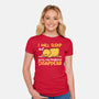 Sleeping Duck With Problems-Womens-Fitted-Tee-NemiMakeit