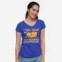 Sleeping Duck With Problems-Womens-V-Neck-Tee-NemiMakeit