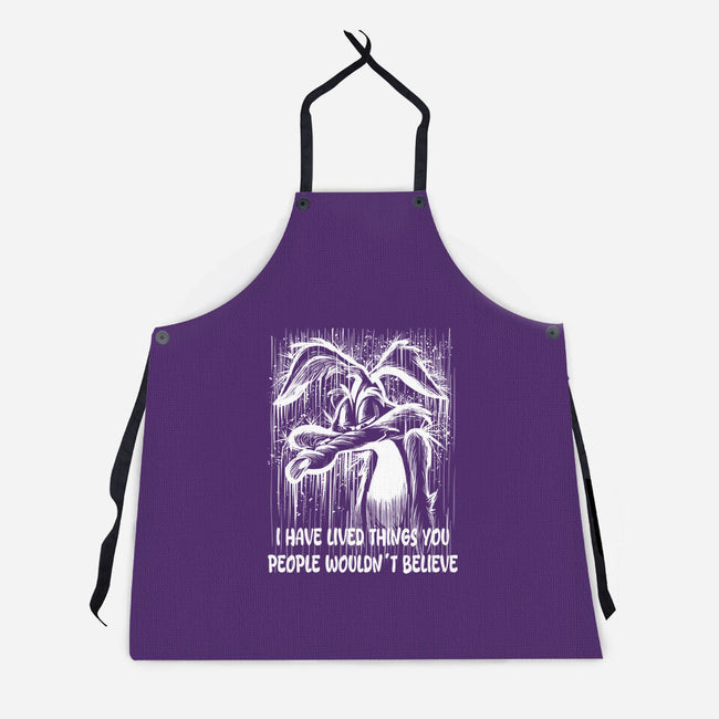 Coyote Under The Rain-Unisex-Kitchen-Apron-zascanauta