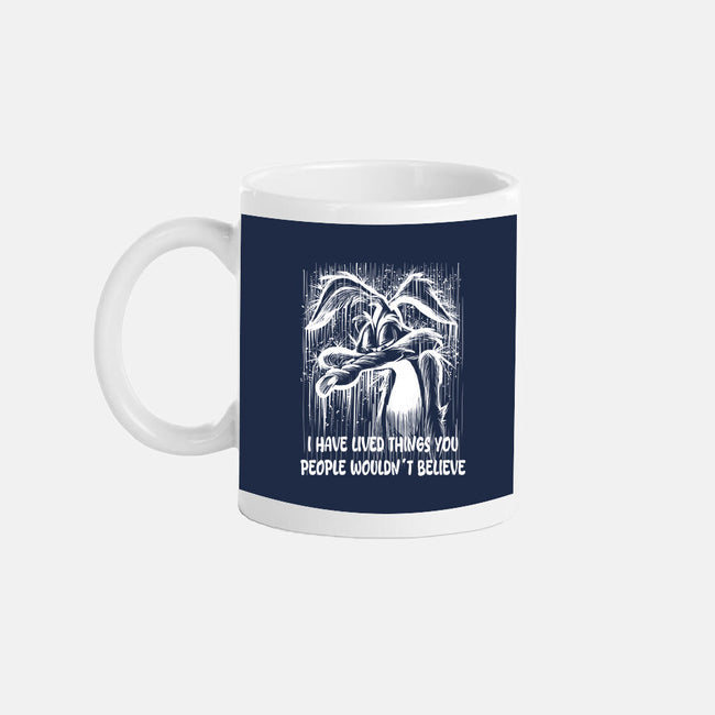 Coyote Under The Rain-None-Mug-Drinkware-zascanauta